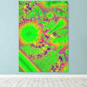 Neon Dichroic Psychedelic Leinwanddruck (Insitu (Holzboden))