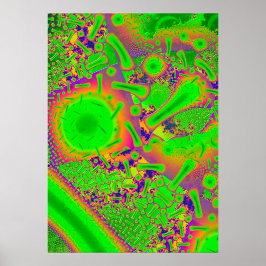 Neon Dichroic Psychedelic Poster (Vorne)