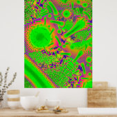 Neon Dichroic Psychedelic Poster (Küche)
