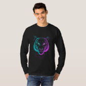 Neon-Digital-Tiger-Kunst T-Shirt (Vorne ganz)