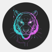Neon-digitale Tigerkunst