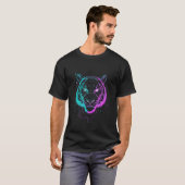 Neon-digitale Tigerkunst T-Shirt (Vorne ganz)