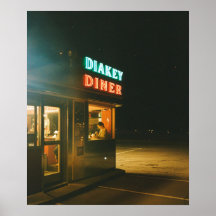 Neon-Diner bei Nacht | Retro-Americana-Kinematik