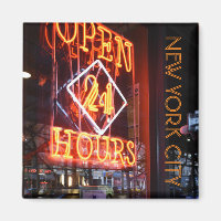 Neon Diner Sign New York City NYC rund um die Uhr