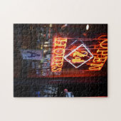 Neon Diner Sign New York City NYC rund um die Uhr  Puzzle (Horizontal)