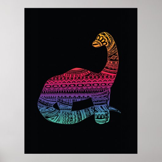 Neon Dino Poster 1 (Vorne)