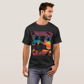 Neon Dinosaur and Skater at Sunset T-Shirt (Vorne ganz)
