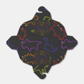 Neon Dinosaur Konturen Geschenkschachtel (Ungefaltet)