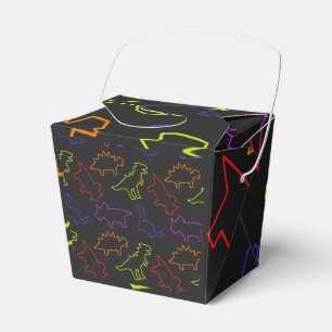 Neon Dinosaur Konturen Geschenkschachtel