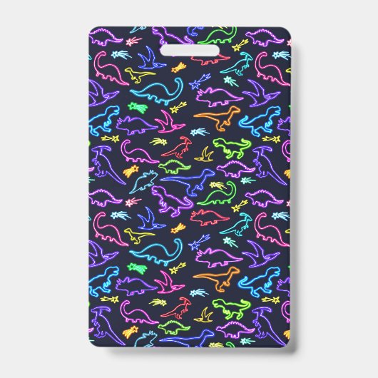 Neon Dinosaurier Ausweis (Vorderseite)