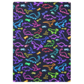 Neon Dinosaurier Klemmbrett (Rückseite)