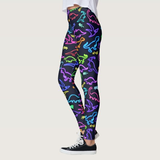 Neon Dinosaurier Leggings (Links)