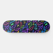 Neon Dinosaurier Skateboard (Horizontal)