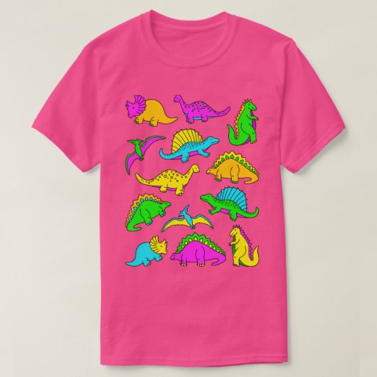 Neon Dinosaurier T-Shirt (Design vorne)