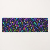 Neon Dinosaurier Yogamatte (Rückseite (Horizontal))