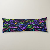 Neon Dinosaurs  Seitenschläferkissen (Rückseite)