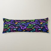 Neon Dinosaurs Seitenschläferkissen (Vorderseite)