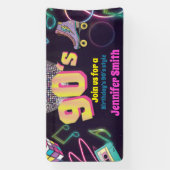 Neon Disco Vibes Retro Stytle der 90er Jahre Banner (Vertikal)