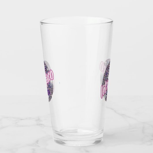 Neon Disco Vibes Retro Stytle der 90er Jahre Glas (Rechts)