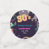 Neon Disco Vibes Retro Stytle der 90er Jahre Konfetti (Klein Vorderseite)