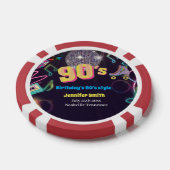 Neon Disco Vibes Retro Stytle der 90er Jahre Pokerchips (Einzeln)