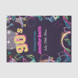 Neon Disco Vibes Retro Stytle der 90er Jahre Seidenpapier