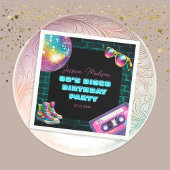Neon Disco zum Geburtstag Serviette