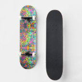 Neon Distressed Blase Print Skateboard (Vorderseite)