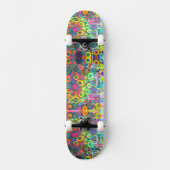 Neon Distressed Blase Print Skateboard (Vorderseite)
