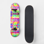 Neon Distressed Rainbow Strip Skateboard (Vorderseite)