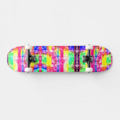 Neon Distressed Rainbow Strip Skateboard (Horizontal)