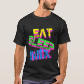 Neon DJ t Shirt | Speiseschlafmischung (Vorderseite)