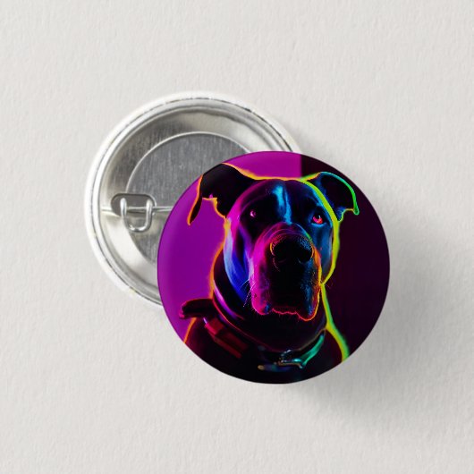 Neon Dog Button (Vorne & Hinten)