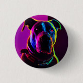 Neon Dog Button (Vorderseite)