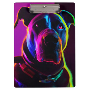 Neon Dog Klemmbrett