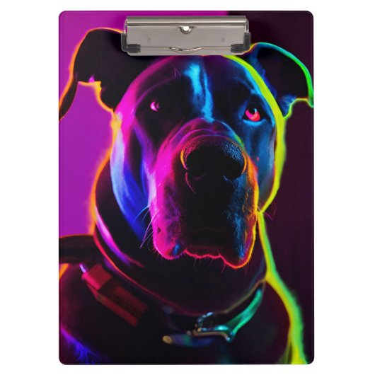 Neon Dog Klemmbrett (Vorderseite)
