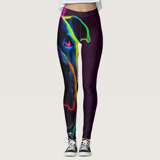 Neon Dog Leggings (Vorderseite)