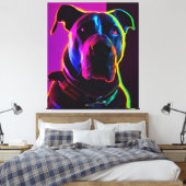 Neon Dog Leinwanddruck (Insitu (Schlafzimmer))