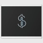 Neon-Dollar-Zeichen Geschenkpapier (Flach)