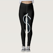 Neon-Dollar-Zeichen Leggings (Vorderseite)