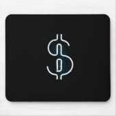Neon-Dollar-Zeichen Mousepad (Vorne)