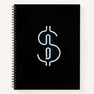 Neon-Dollar-Zeichen Notizblock