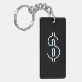 Neon-Dollar-Zeichen Schlüsselanhänger (Vorderseite links)