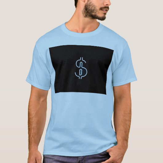Neon-Dollar-Zeichen T-Shirt (Vorderseite)