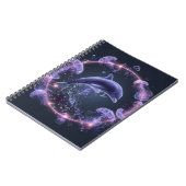 Neon Dolphin Jellyfish Circle Notebook Notizblock (Linke Seite)
