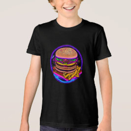 Neon-Doppelkäseeburger Tri-Blend Shirt