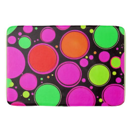 Neon Dot Party Badematte