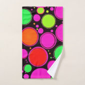 Neon Dot Party Badhandtuch Set (Handtuch)
