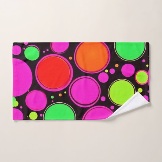 Neon Dot Party Badhandtuch Set (Handtuch)