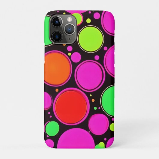 Neon Dot Party Case-Mate iPhone Hülle (Rückseite)